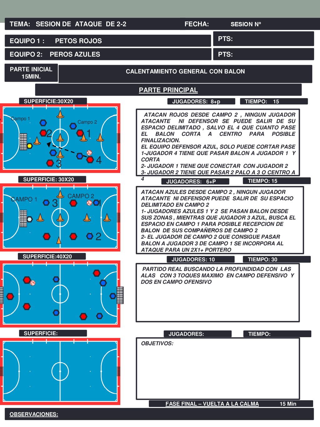 CALENTAMIENTO GENERAL CON BALON FASE FINAL – VUELTA A LA CALMA 15 Min