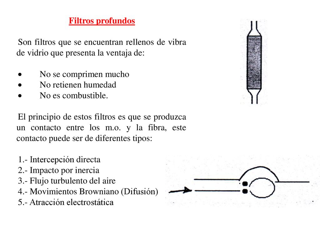 Filtros profundos Son filtros que se encuentran rellenos de vibra de vidrio que presenta la ventaja de: