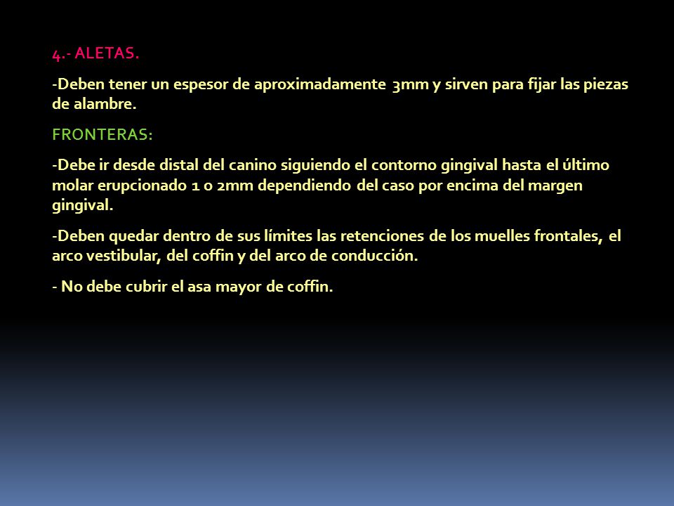 4.- ALETAS. Deben tener un espesor de aproximadamente 3mm y sirven para fijar las piezas de alambre.
