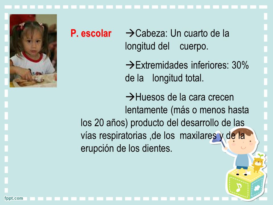 P. escolar Cabeza: Un cuarto de la longitud del cuerpo.