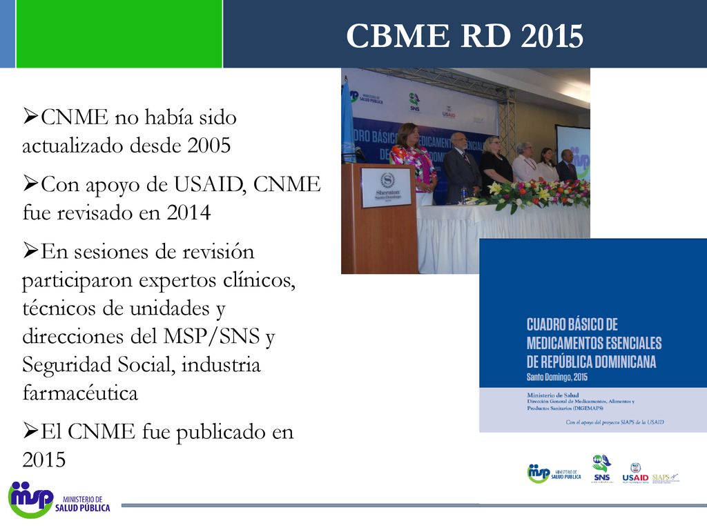 CBME RD 2015 CNME no había sido actualizado desde 2005