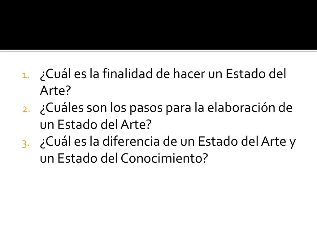 ¿Cuál es la finalidad de hacer un Estado del Arte