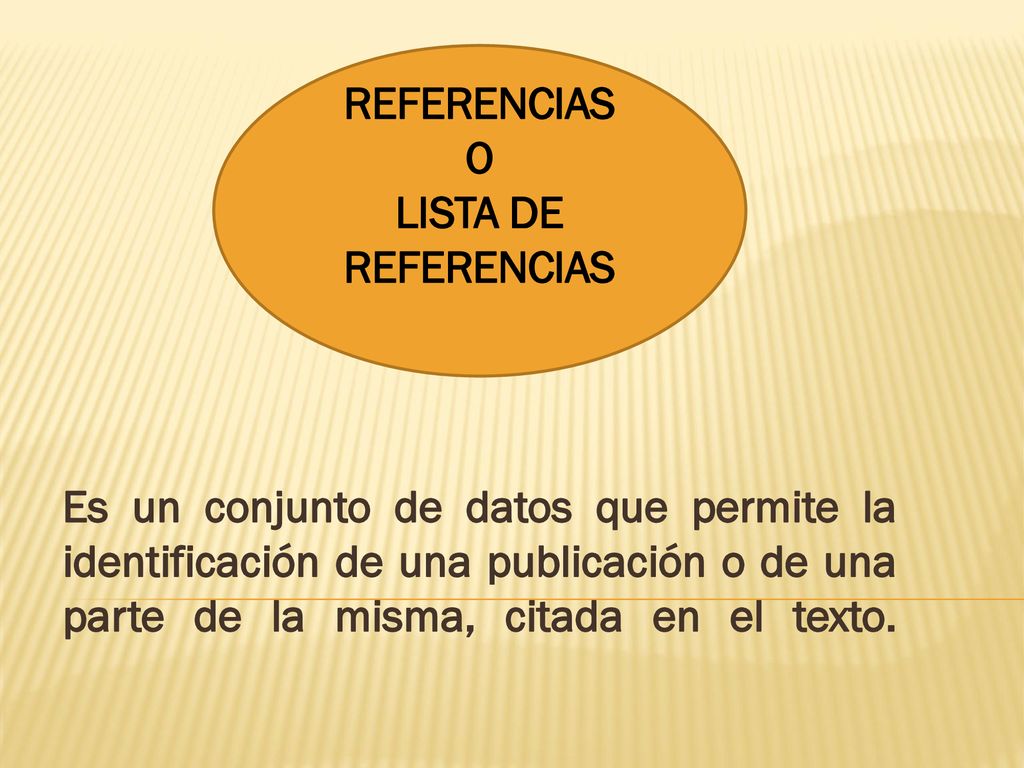 REFERENCIAS O. LISTA DE REFERENCIAS.