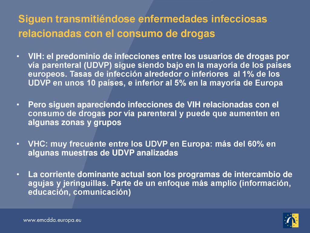 Siguen transmitiéndose enfermedades infecciosas relacionadas con el consumo de drogas