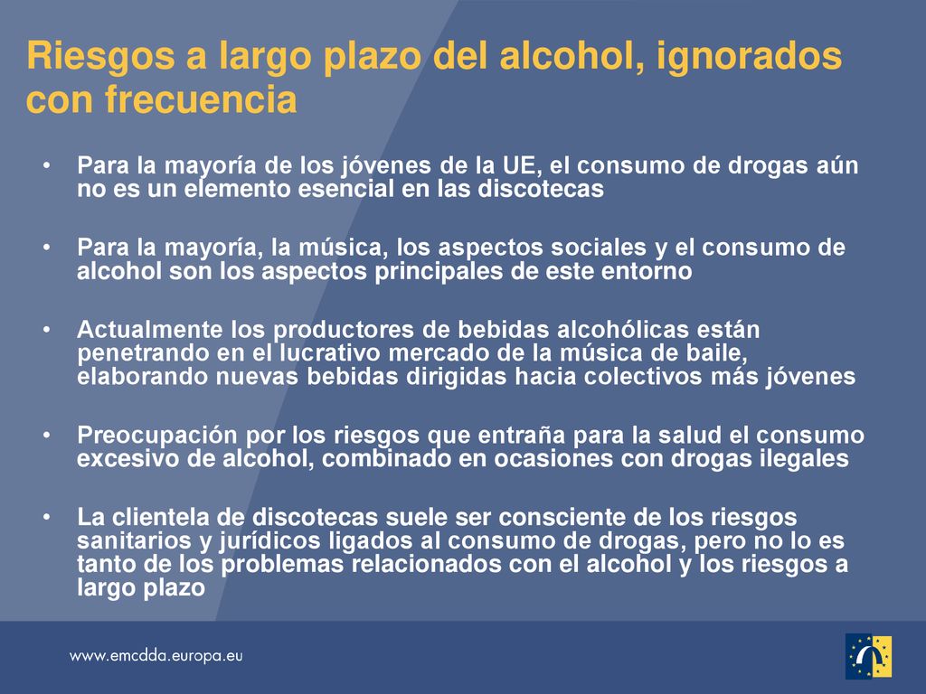 Riesgos a largo plazo del alcohol, ignorados con frecuencia
