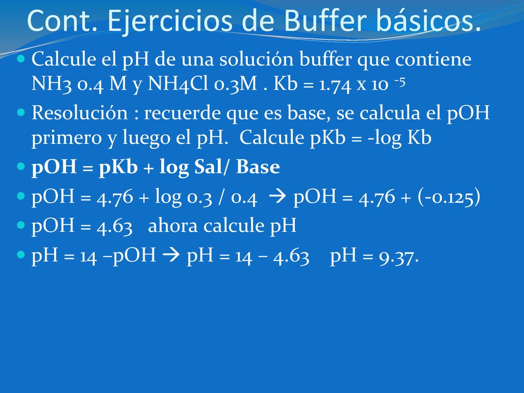 SISTEMAS Y SOLUCIONES REGULADORES BUFFER ó TAMPON - Ppt Descargar