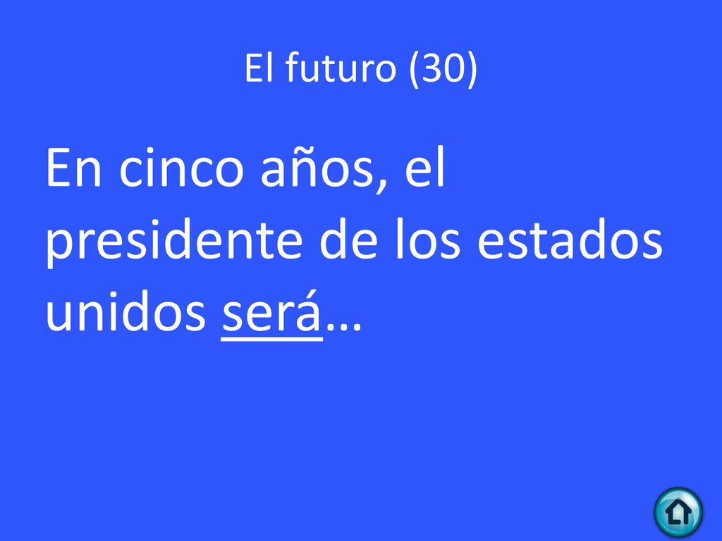 En cinco años, el presidente de los estados unidos será…