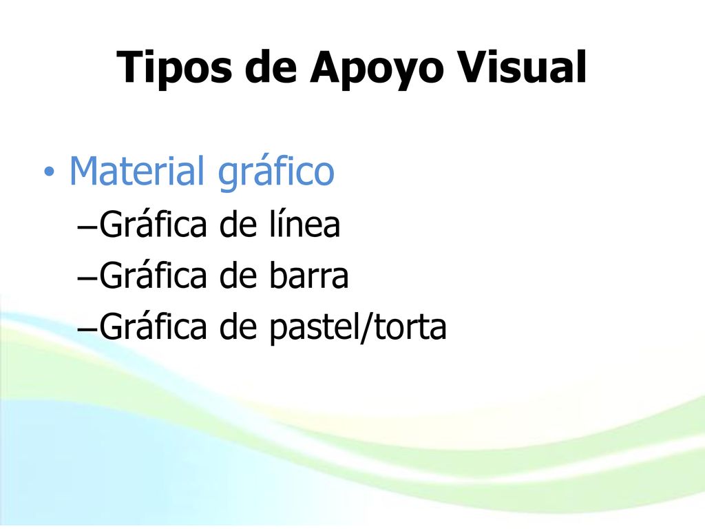Tipos de Apoyo Visual Material gráfico Gráfica de línea