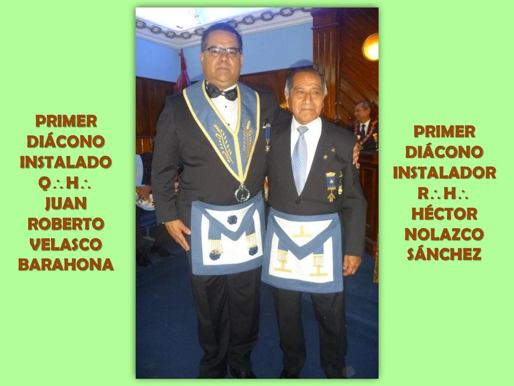 PRIMER DIÁCONO. INSTALADO. QH JUAN. ROBERTO. VELASCO. BARAHONA. PRIMER. DIÁCONO. INSTALADOR.