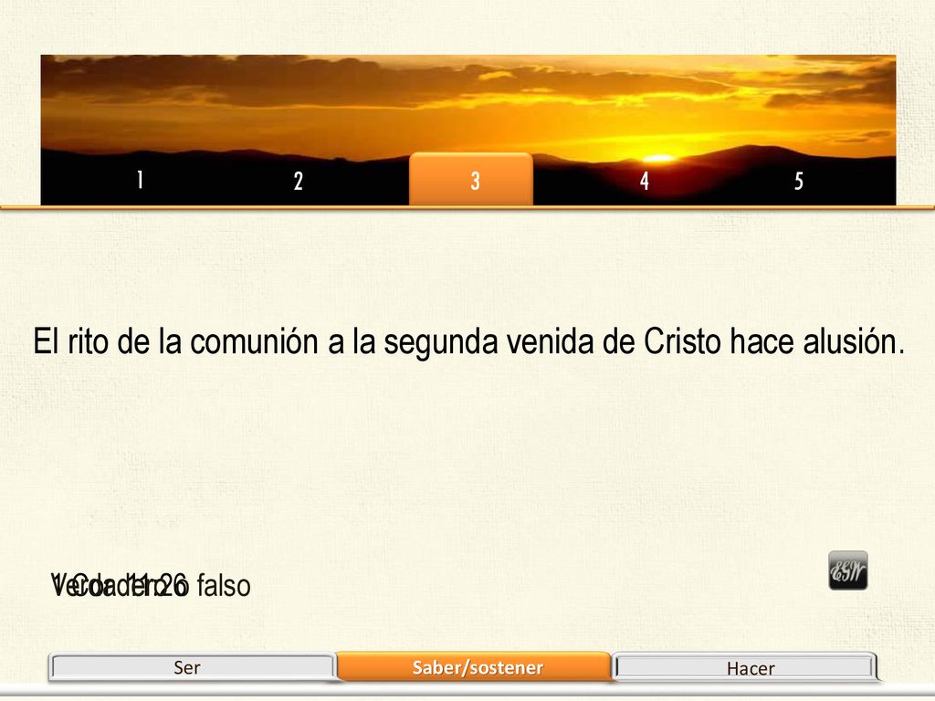 El rito de la comunión a la segunda venida de Cristo hace alusión.