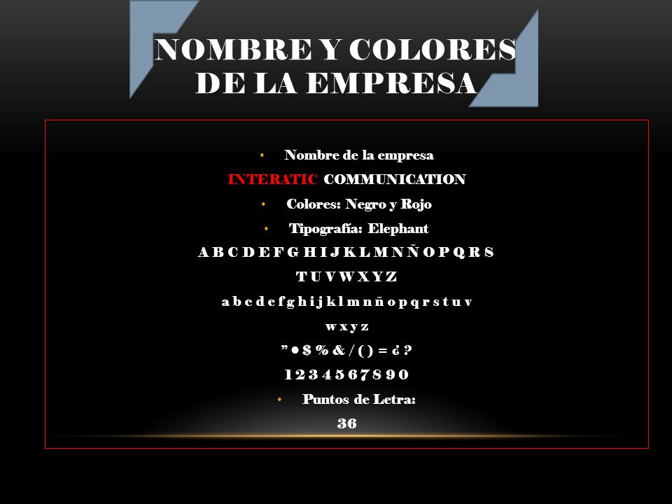 NOMBRE Y COLORES DE LA EMPRESA