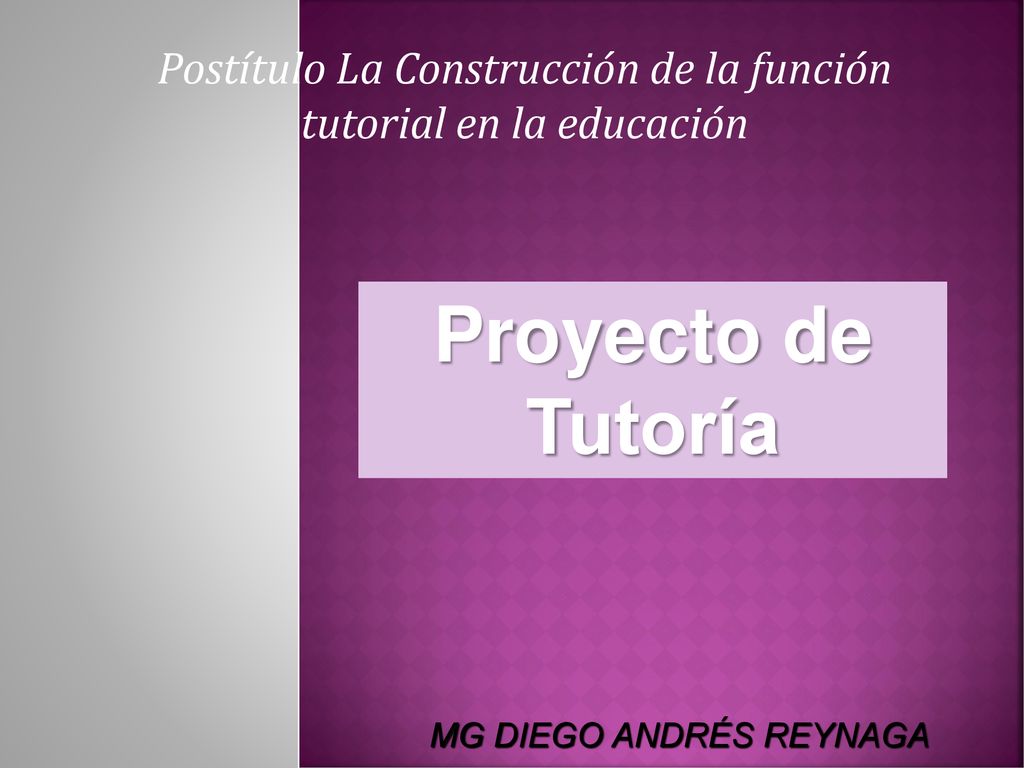 Postítulo La Construcción de la función tutorial en la educación