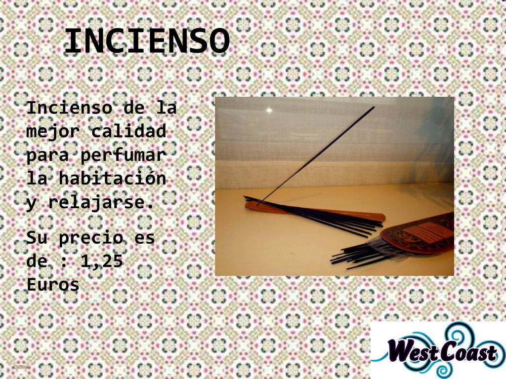 INCIENSO Incienso de la mejor calidad para perfumar la habitación y relajarse.