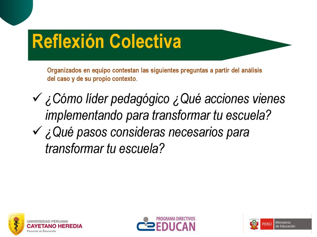 Reflexión Colectiva Organizados en equipo contestan las siguientes preguntas a partir del análisis del caso y de su propio contexto.
