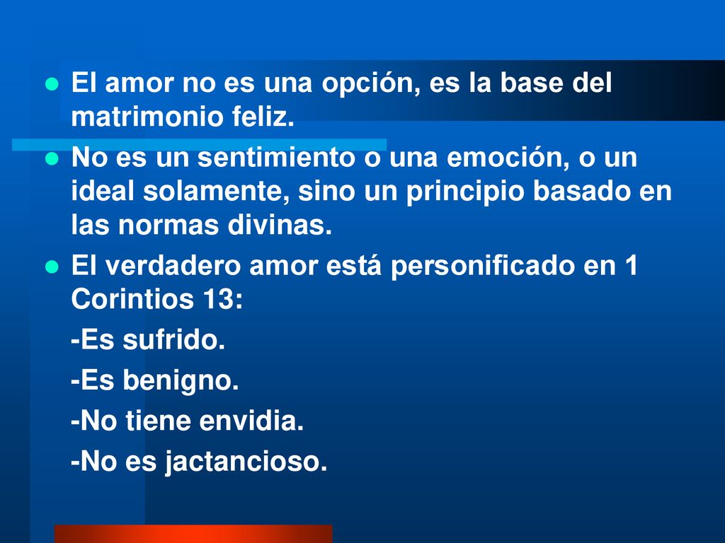 El amor no es una opción, es la base del matrimonio feliz.