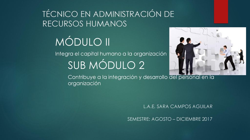 MÓDULO II SUB MÓDULO 2 TÉCNICO EN ADMINISTRACIÓN DE RECURSOS HUMANOS