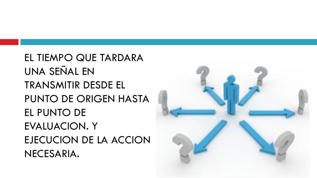 EL TIEMPO QUE TARDARA UNA SEÑAL EN TRANSMITIR DESDE EL PUNTO DE ORIGEN HASTA EL PUNTO DE EVALUACION.