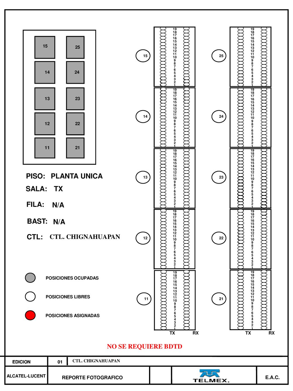 PISO: PLANTA UNICA SALA: TX FILA: N/A BAST: N/A CTL: CTL. CHIGNAHUAPAN