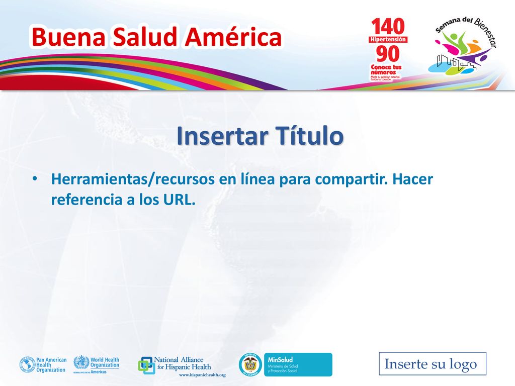 Insertar Título Herramientas/recursos en línea para compartir. Hacer referencia a los URL.