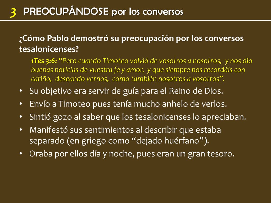 ¿Cómo Pablo demostró su preocupación por los conversos tesalonicenses