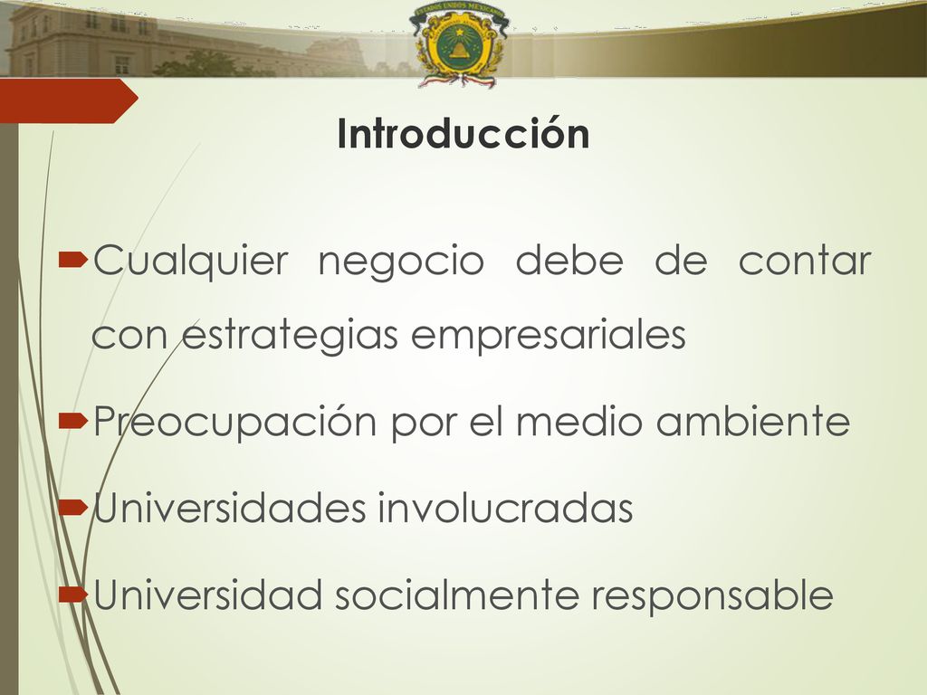 Introducción Cualquier negocio debe de contar con estrategias empresariales. Preocupación por el medio ambiente.