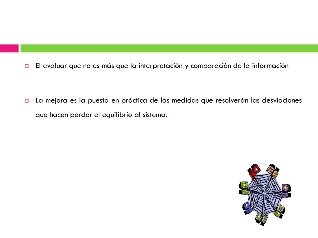 El evaluar que no es más que la interpretación y comparación de la información