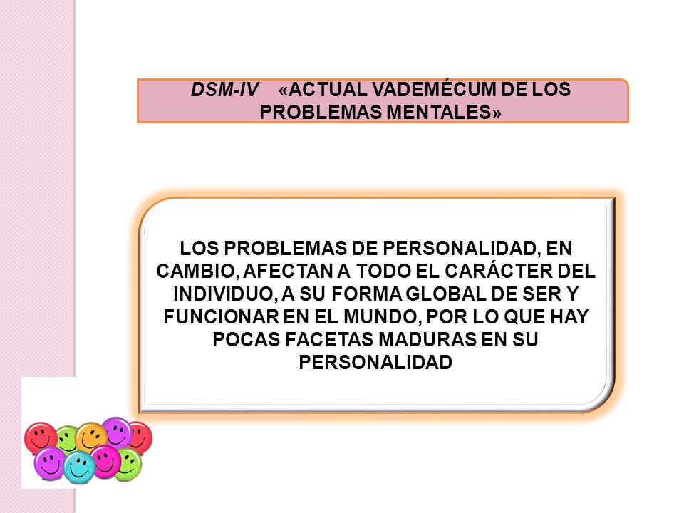 DSM-IV «ACTUAL VADEMÉCUM DE LOS PROBLEMAS MENTALES»