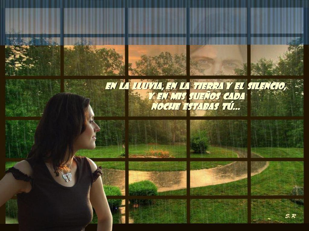 En la lluvia, en la tierra y el silencio, y en mis sueños cada