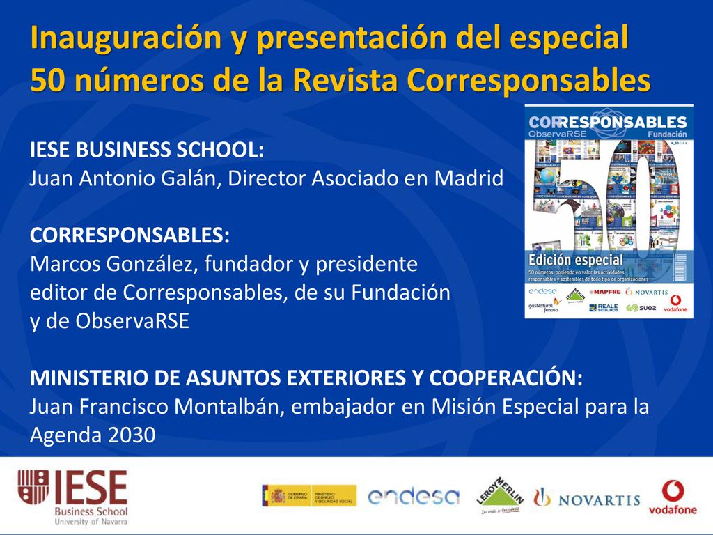 Inauguración y presentación del especial 50 números de la Revista Corresponsables