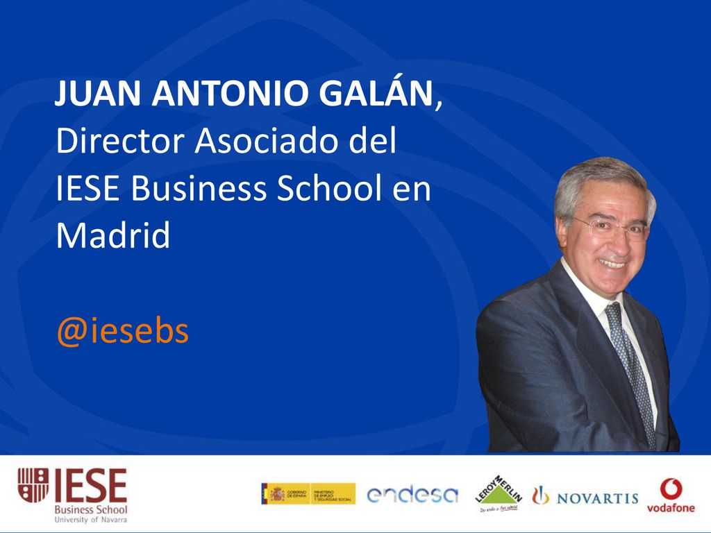 Juan Antonio Galán, Director Asociado del IESE Business School en Madrid