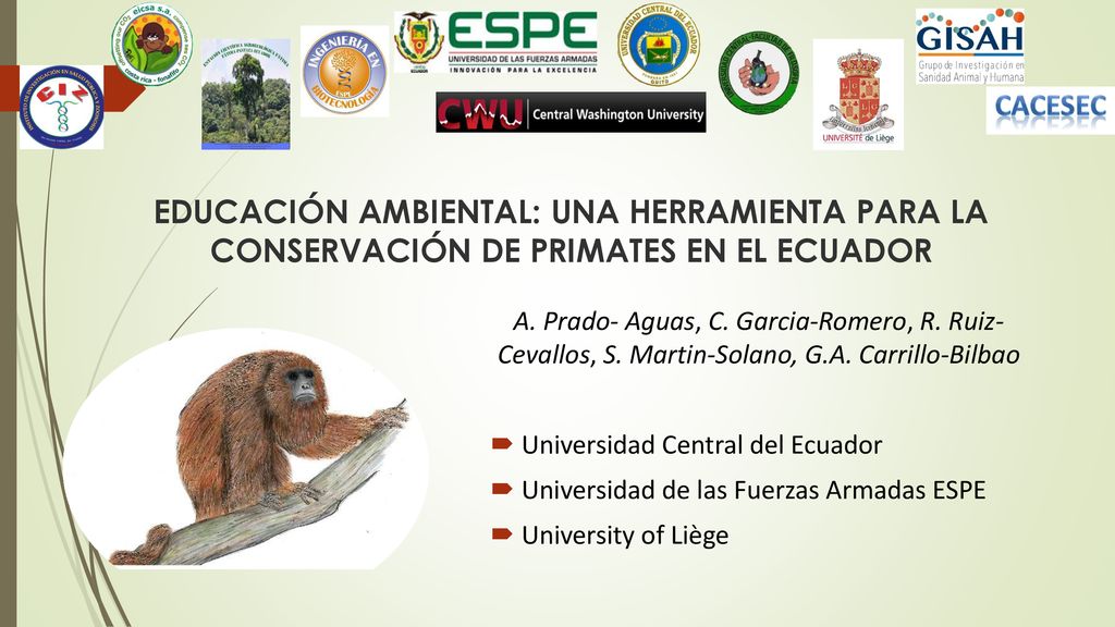 EDUCACIÓN AMBIENTAL: UNA HERRAMIENTA PARA LA CONSERVACIÓN DE PRIMATES EN EL ECUADOR