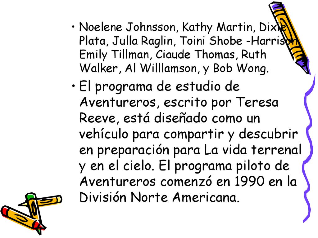 Noelene Johnsson, Kathy Martin, Dixie Plata, Julla Raglin, Toini Shobe -Harrison, Emily Tillman, Ciaude Thomas, Ruth Walker, Al Willlamson, y Bob Wong.