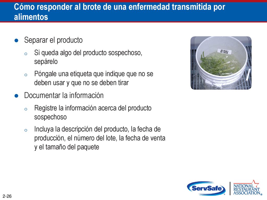 Cómo responder al brote de una enfermedad transmitida por alimentos