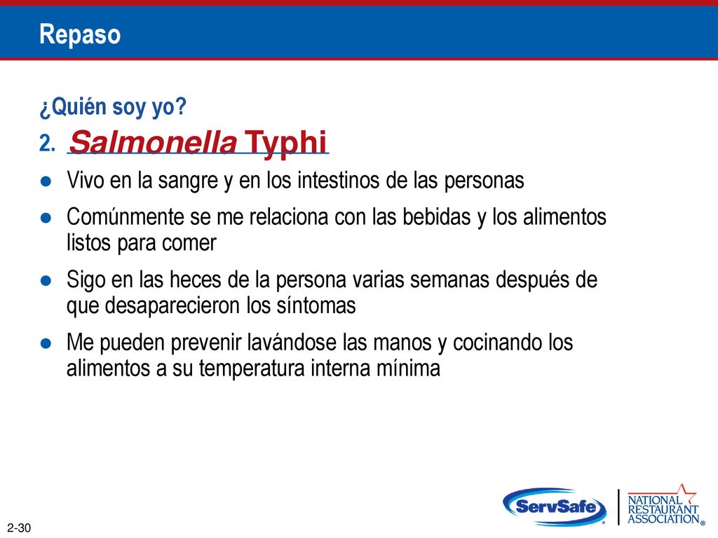 Salmonella Typhi Repaso ¿Quién soy yo 2. ________________________
