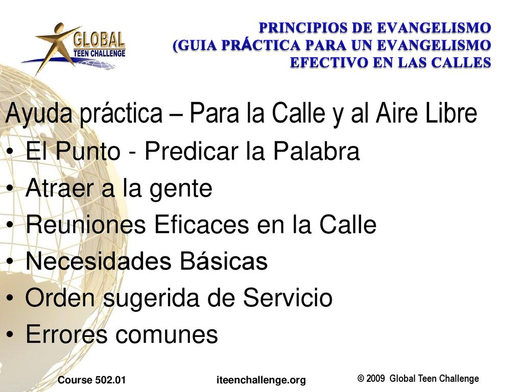 Ayuda práctica – Para la Calle y al Aire Libre