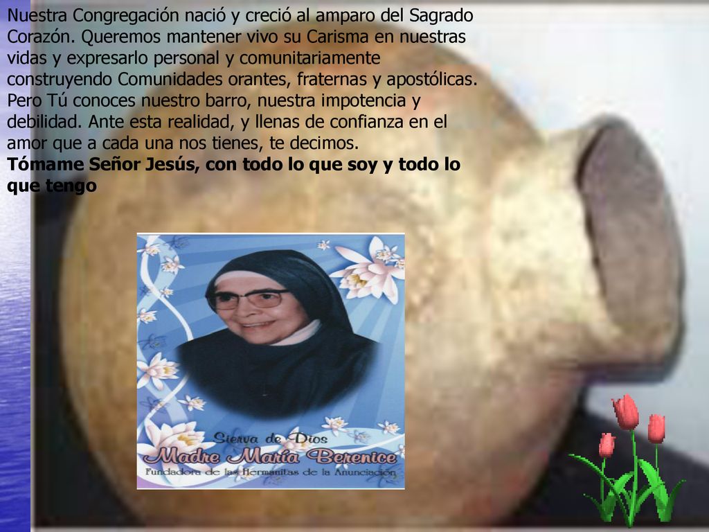 Nuestra Congregación nació y creció al amparo del Sagrado Corazón