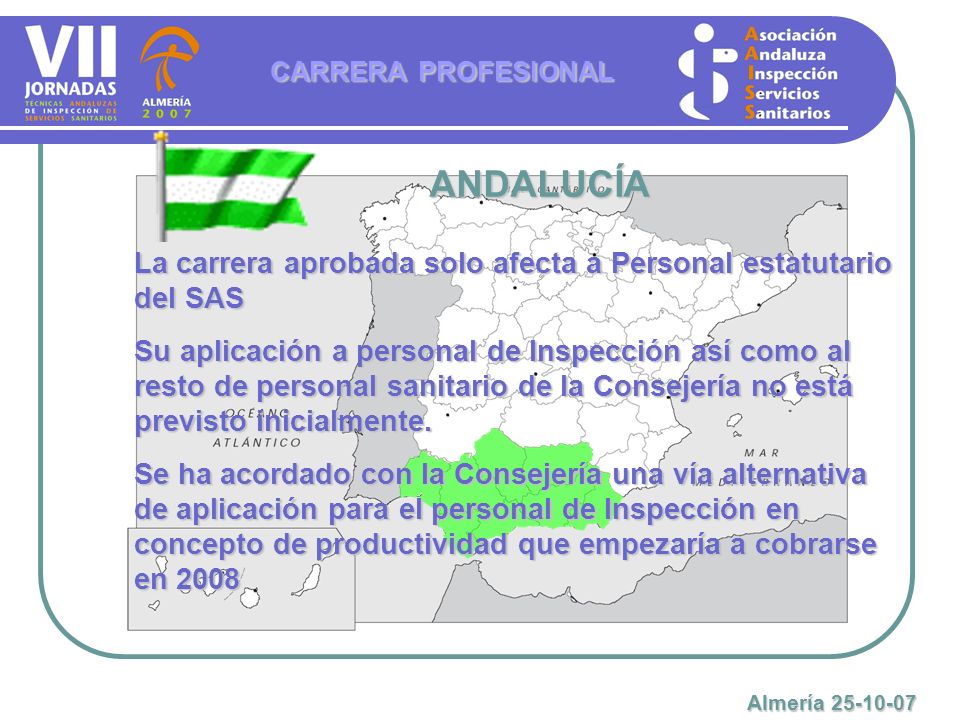 CARRERA PROFESIONAL ANDALUCÍA. La carrera aprobada solo afecta a Personal estatutario del SAS.