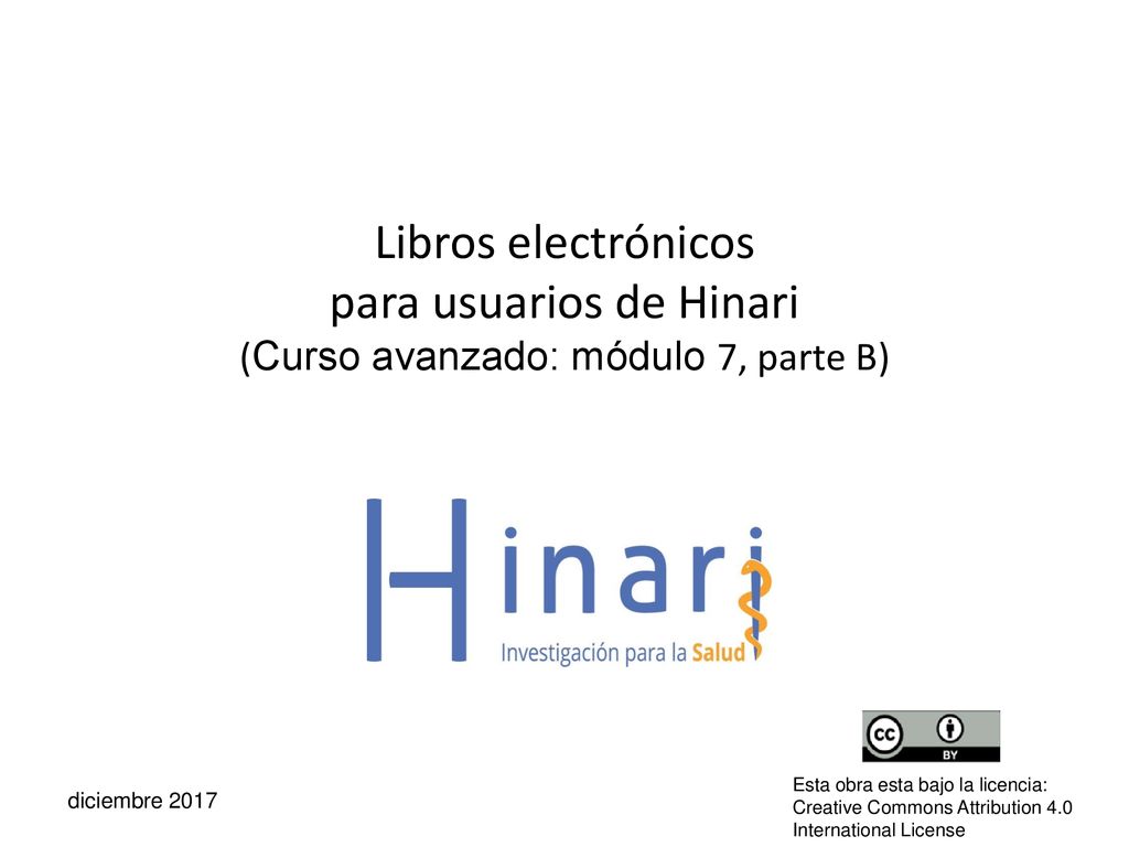 Libros electrónicos para usuarios de Hinari (Curso avanzado: módulo 7, parte B)