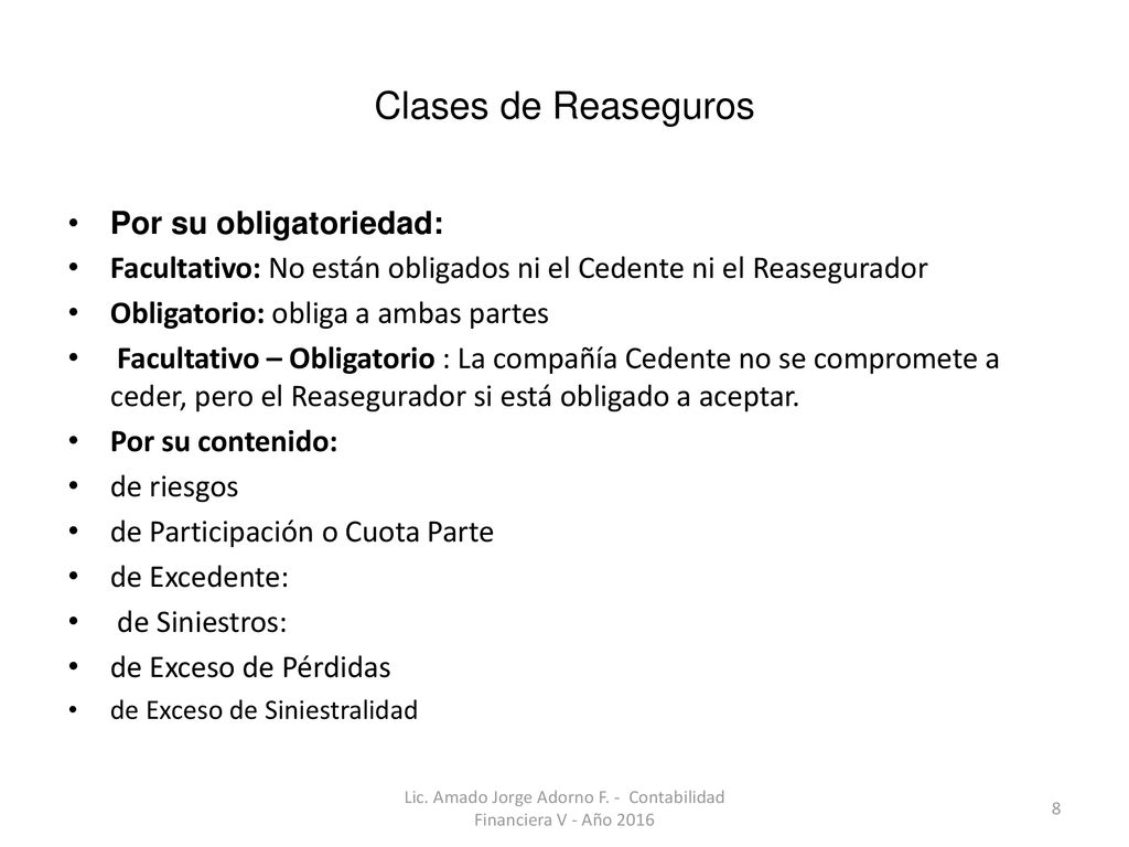 Lic. Amado Jorge Adorno F. - Contabilidad Financiera V - Año 2016