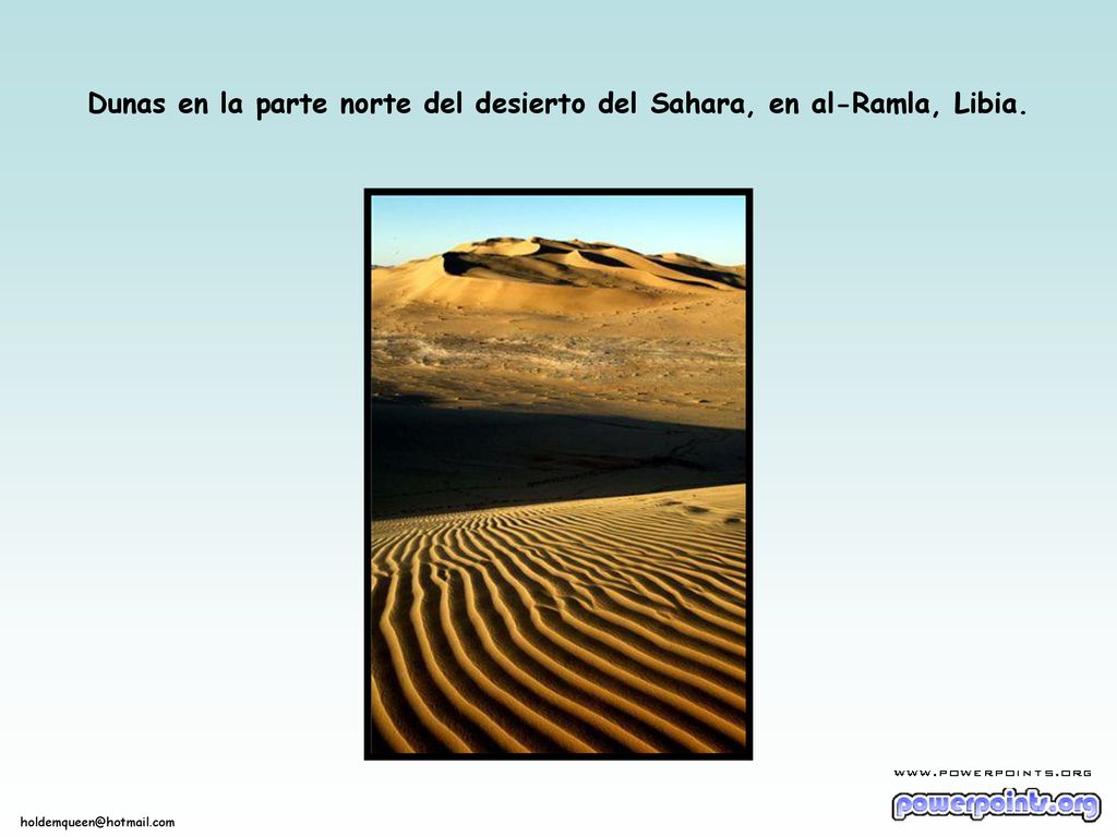 Dunas en la parte norte del desierto del Sahara, en al-Ramla, Libia.