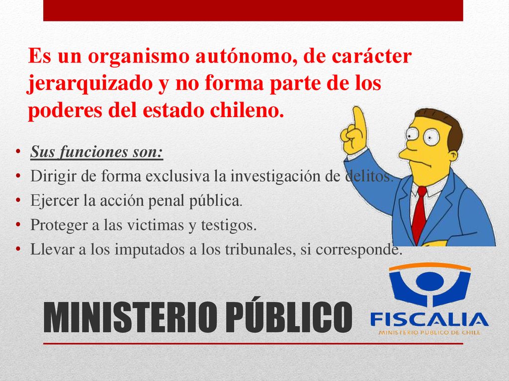 Es un organismo autónomo, de carácter jerarquizado y no forma parte de los