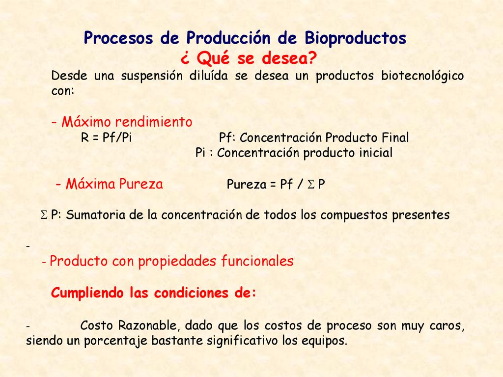 Procesos de Producción de Bioproductos