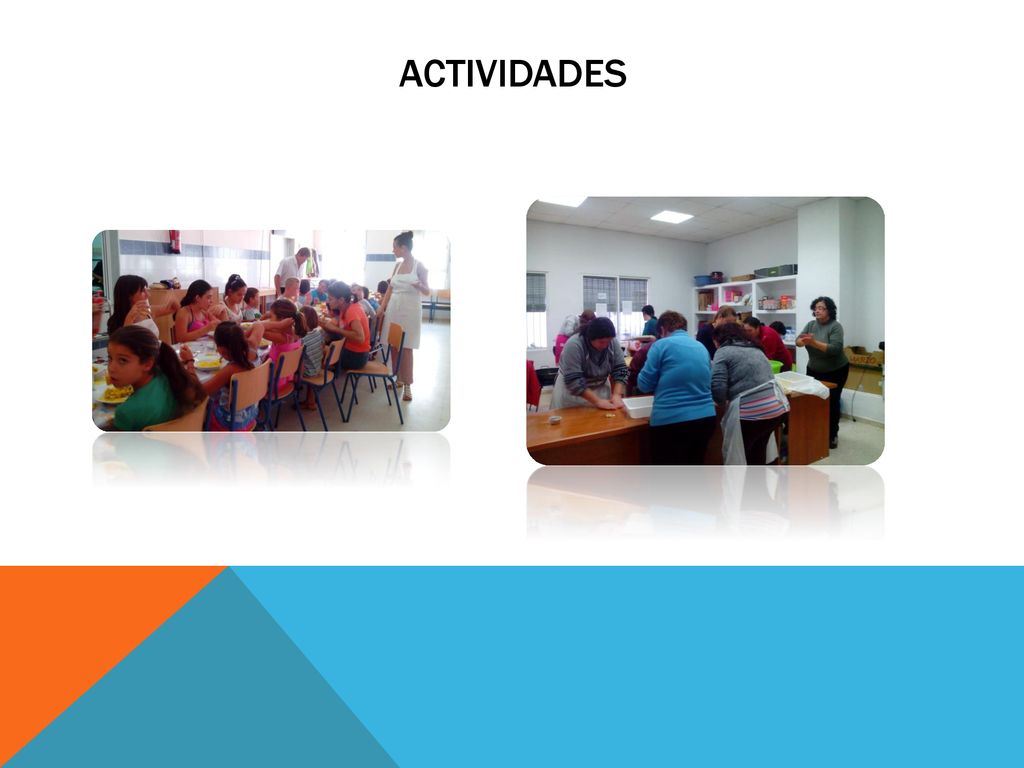 ACTIVIDADES Fotos: escuela de verano 2013 y taller de dulces caseros 2014.