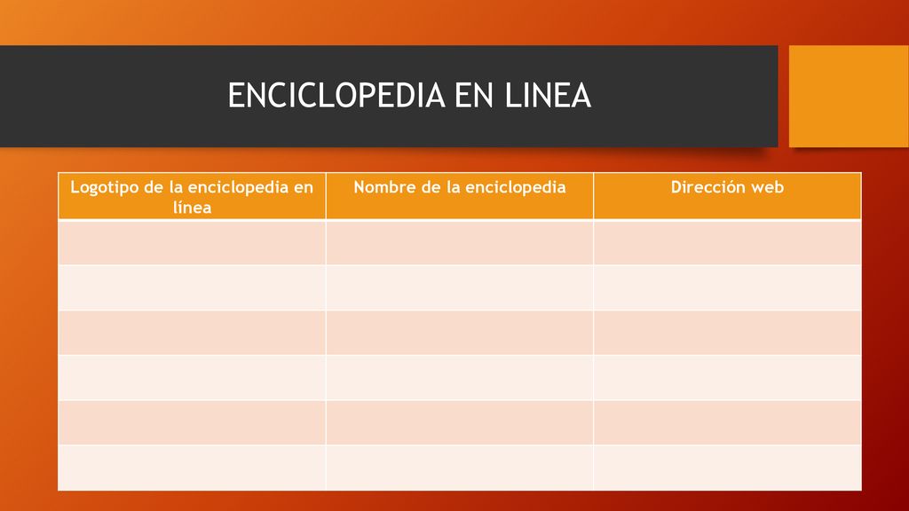 Logotipo de la enciclopedia en línea Nombre de la enciclopedia
