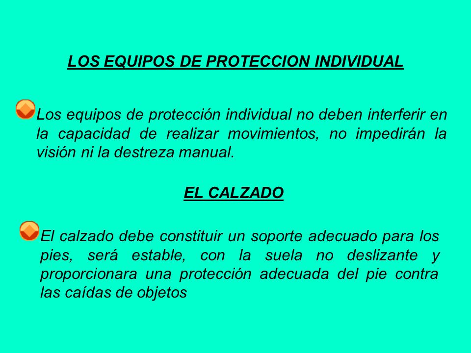 LOS EQUIPOS DE PROTECCION INDIVIDUAL
