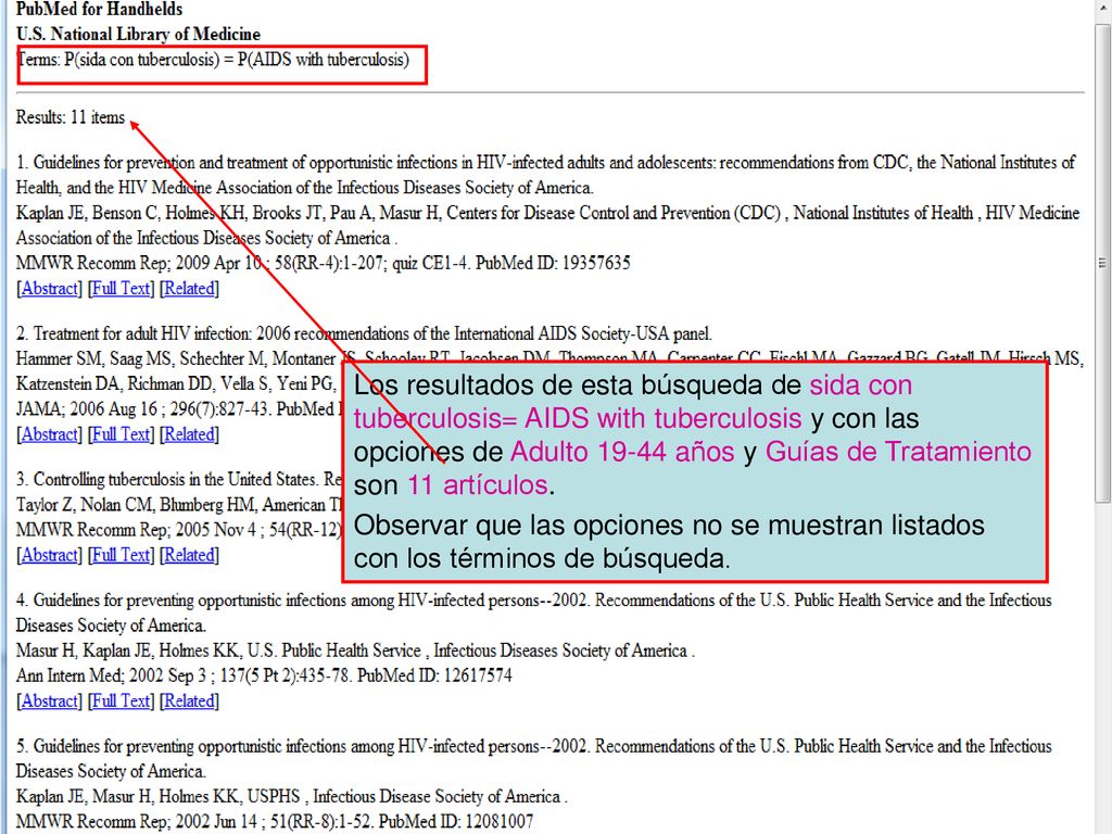 Los resultados de esta búsqueda de sida con tuberculosis= AIDS with tuberculosis y con las opciones de Adulto años y Guías de Tratamiento son 11 artículos.
