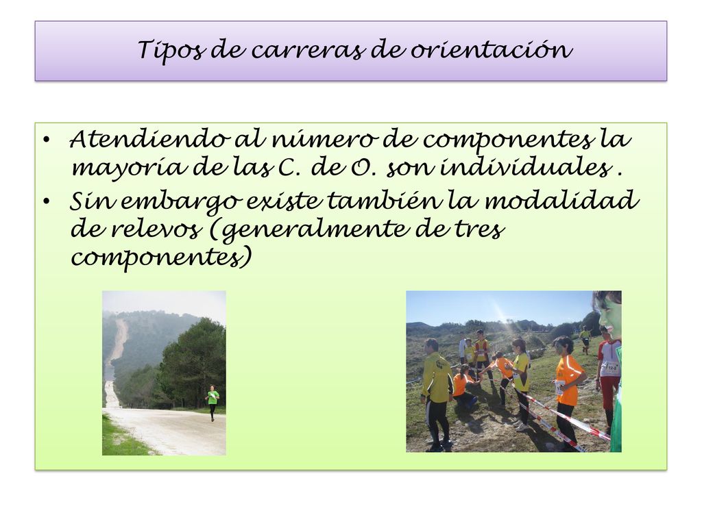 Tipos de carreras de orientación
