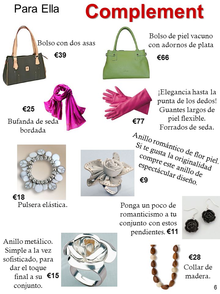 Complementos Para Ella Bolso de piel vacuno con adornos de plata