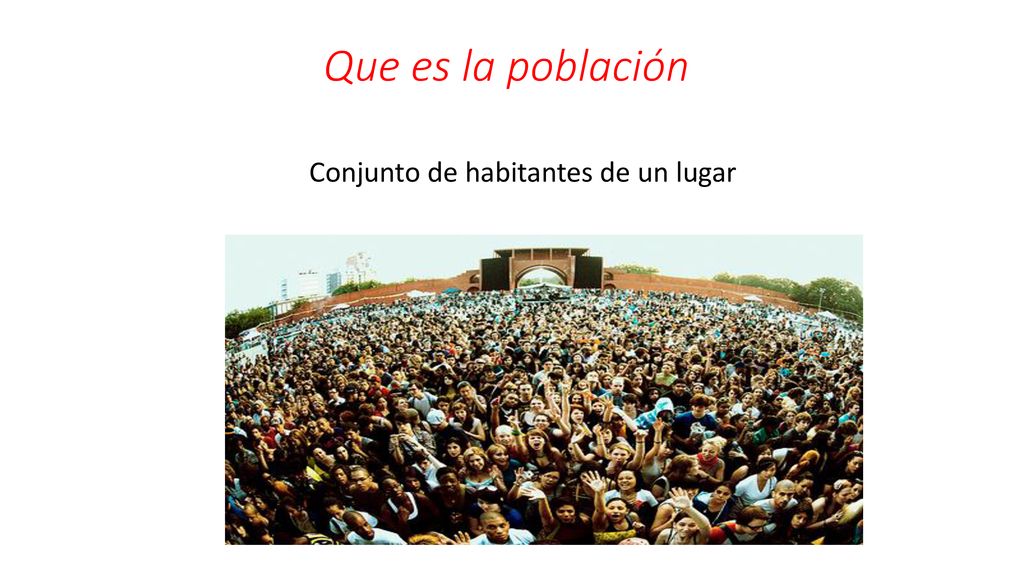 Que es la población Conjunto de habitantes de un lugar