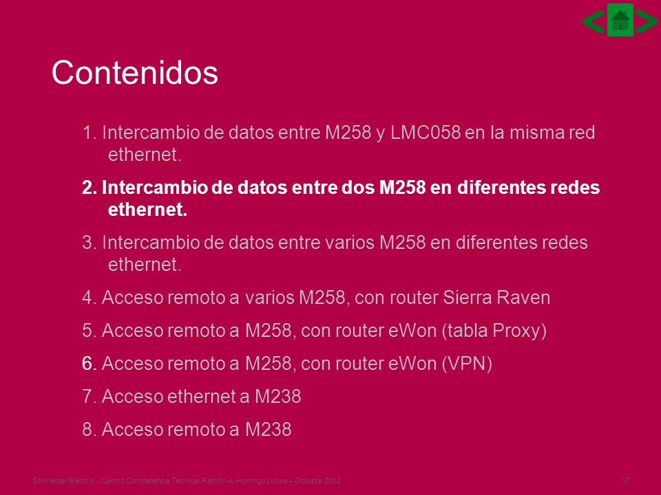 Contenidos 1. Intercambio de datos entre M258 y LMC058 en la misma red ethernet.